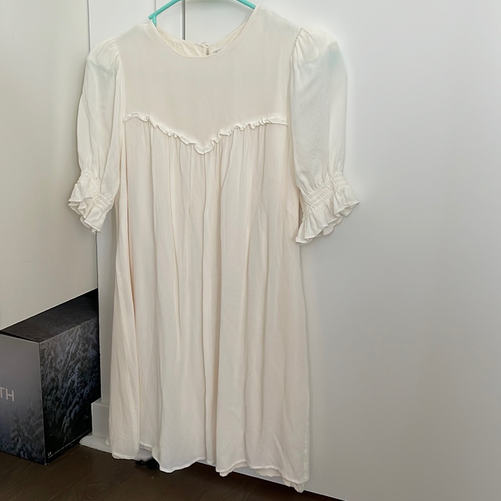 Reformation Cream Midi Dress